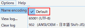 Set Winrar Options -> Name Encoding -> Default.”></a></p>
<h3>The Unarchiver(Mac)</h3>
<ol>
<li><a href=