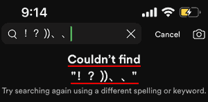 Couldn't Find "" Try searching again using a different spelling or keyword.