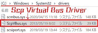 Scp Virtual Bus Driver C:\\WindowsSystem32drivers ScpVBus.sys