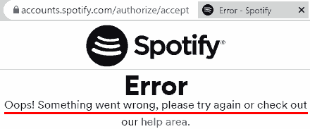 Error Oops! something went wrong please try again or check out our help area
