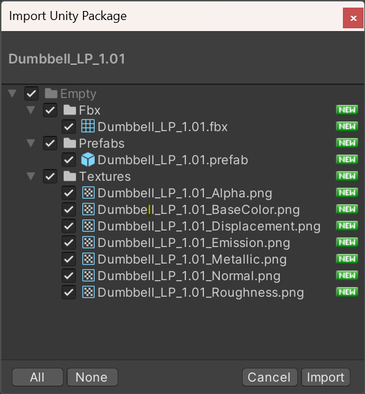 Dumbbell_import_unitypackage
