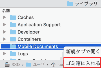 Put your mobile documents in the trash.