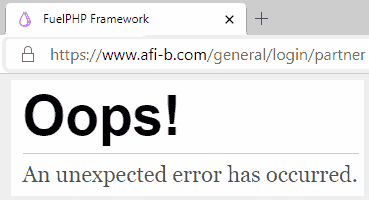 Oops! An unexpected error has occurred.