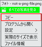フォト.画像を右クリックして、コピーします。