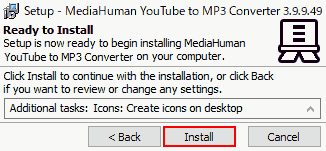 Ready to Install. Install