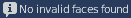 No invalid faces found