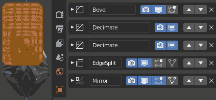 After reducing the number of modifiers