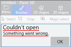 Couldn't open. Something went wrong.