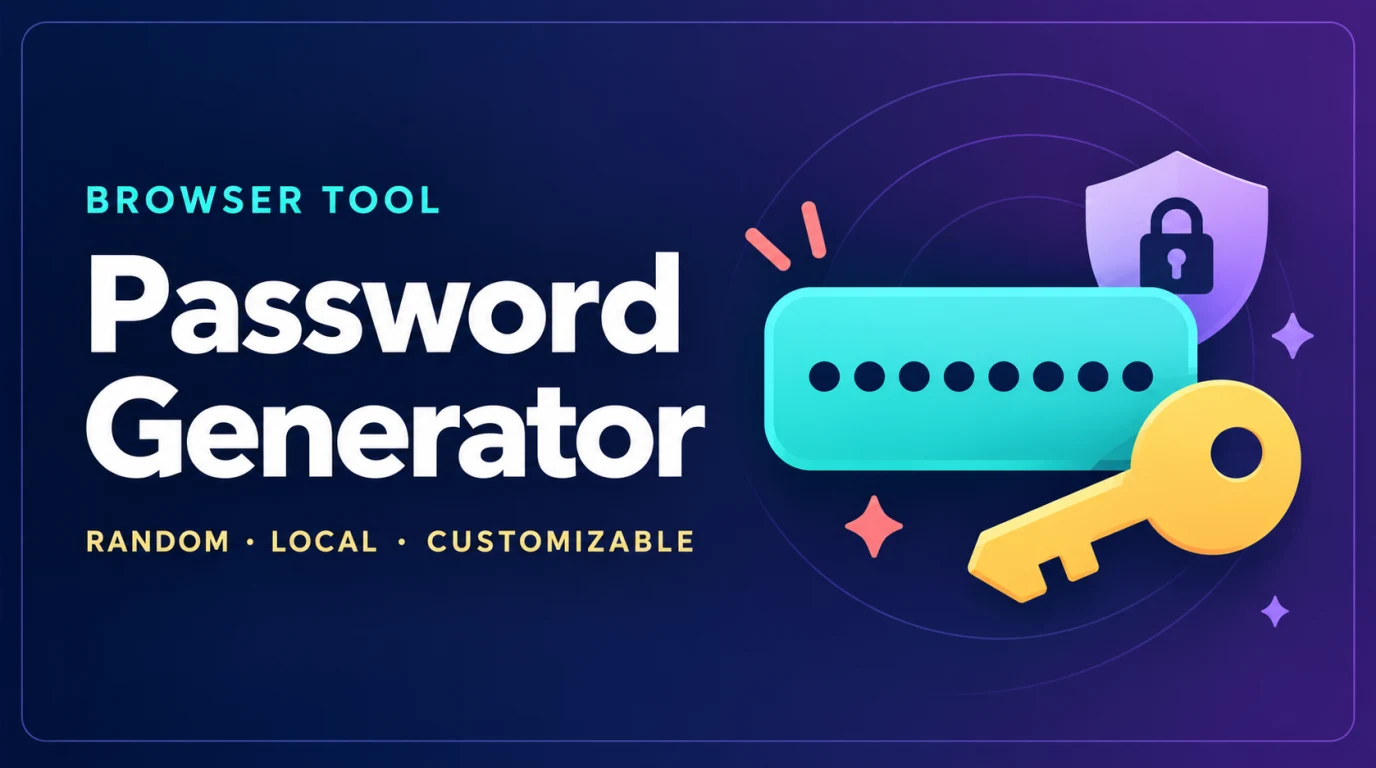 Password Generator – random passwords generated locally in your browser