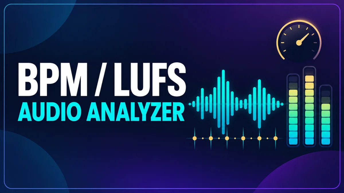 BPM・LUFS解析を表す波形と音量メーター